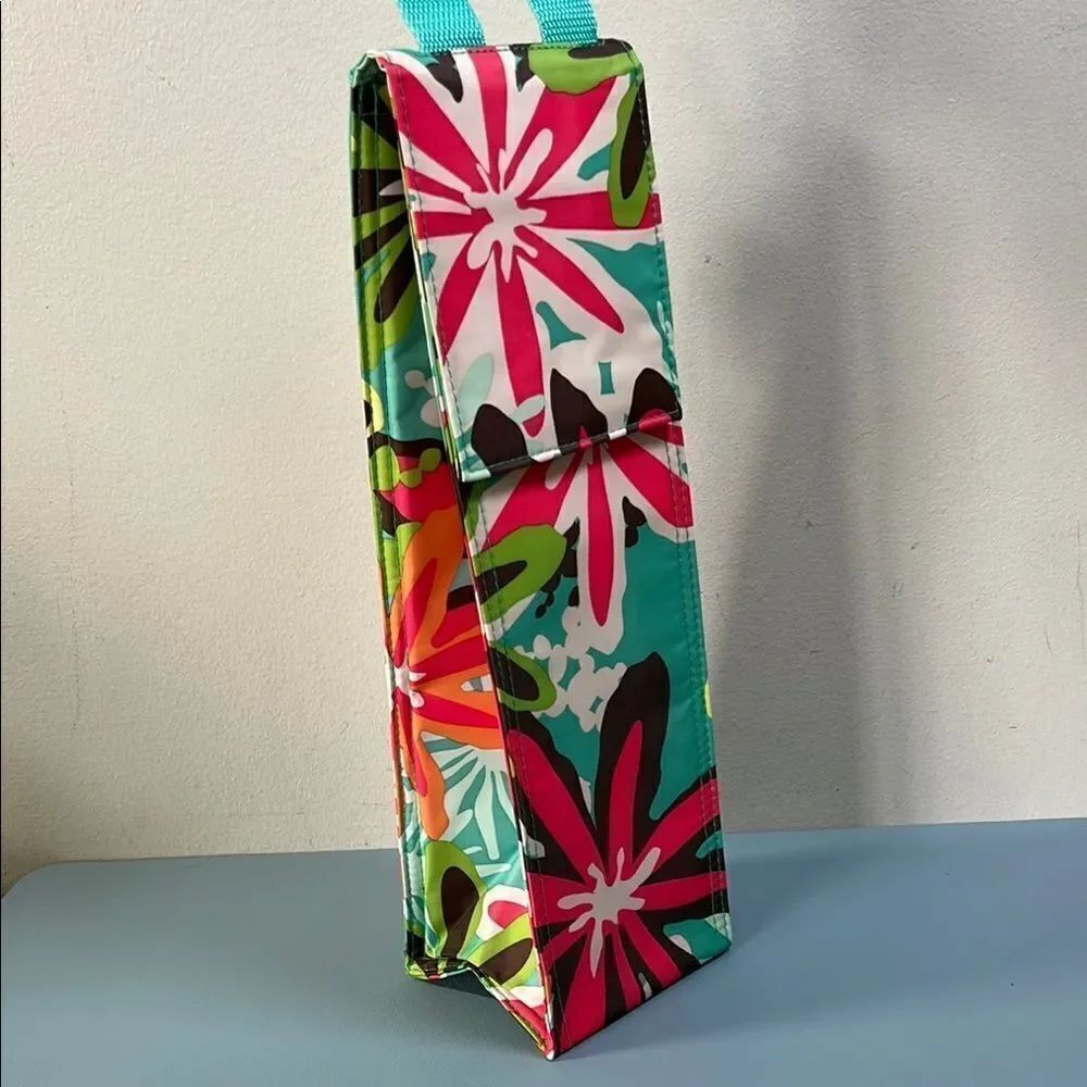 Thirty-One Daisy Craze Floral Perfect Bottle Thermal Tote Bag - Multicolor